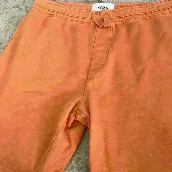 NEW WAX LONDON sweat shorts in rust size medium NWT men’s - Picture 5 of 6